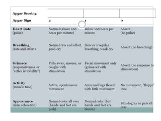 Apgar score care of newborn ppt | PPTX