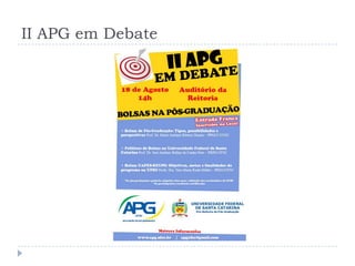 II APG em Debate
