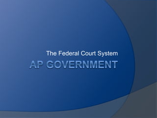 The Federal Court System 
 