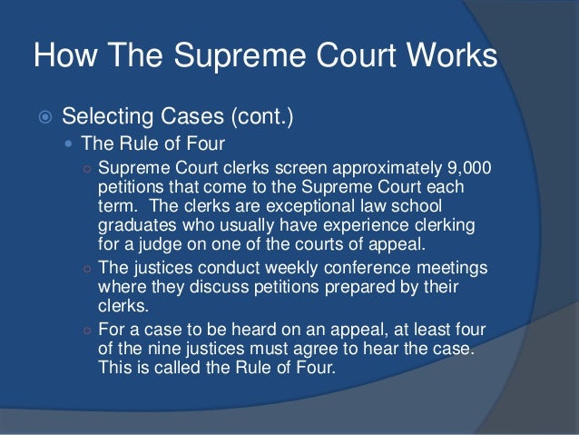 rule of 4 supreme court