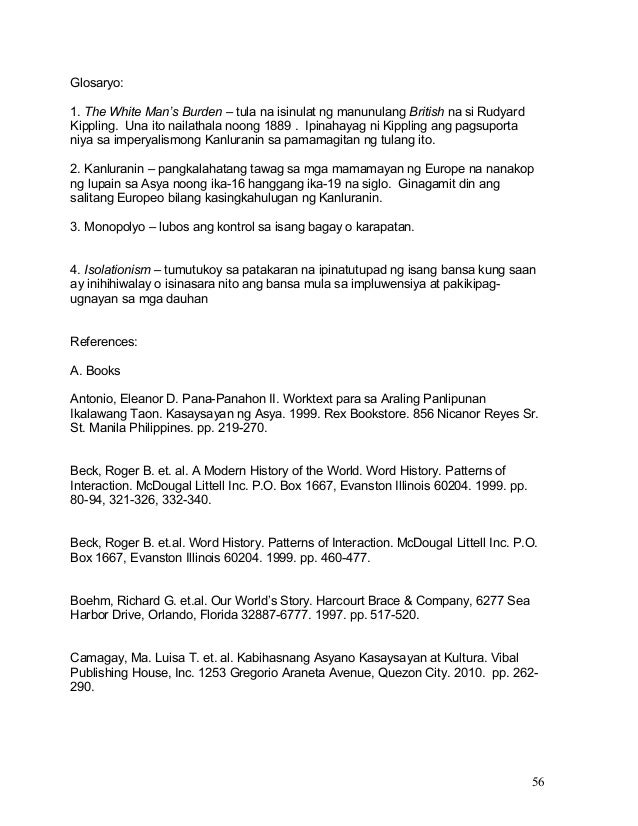 Working outline for research paper