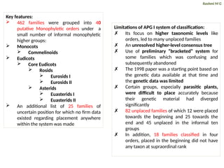 APG systems of Plant Classification (I, II, III, IV- The modern plant ...