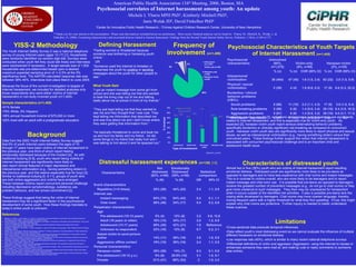 American Public Health Association 134 Meeting, 2006, Boston, MA
th

Psychosocial correlates of Internet harassment among ...