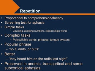 Aphasia | PPTX