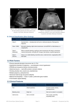 Comprehensive Clinical Notes on Antepartum Haemorrhage: Placenta ...