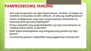 Araling Panlipunan Grade 8 Aralin 1 - Heograpiyang to Heograpiyang Pantao
