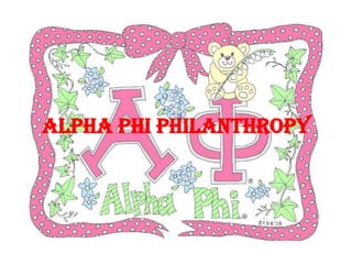 Alpha Phi Philanthropy