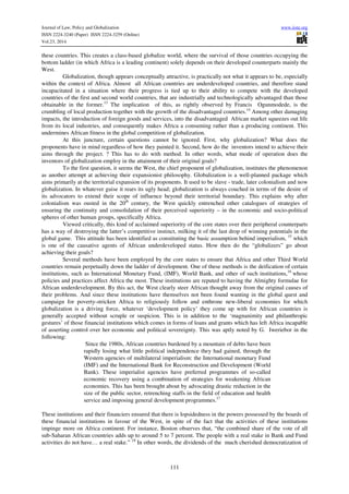 A philosophical picturing of africa in the globalization project | PDF