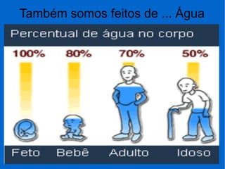 Também somos feitos de ... Água
 
