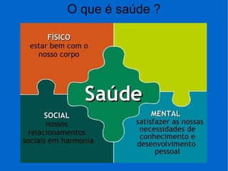 O que é saúde ?
 