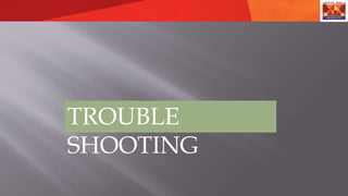 TROUBLE
SHOOTING
 