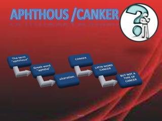 manjuAphthous /canker