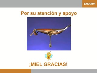 Por su atención y apoyo




   ¡MIEL GRACIAS!
 