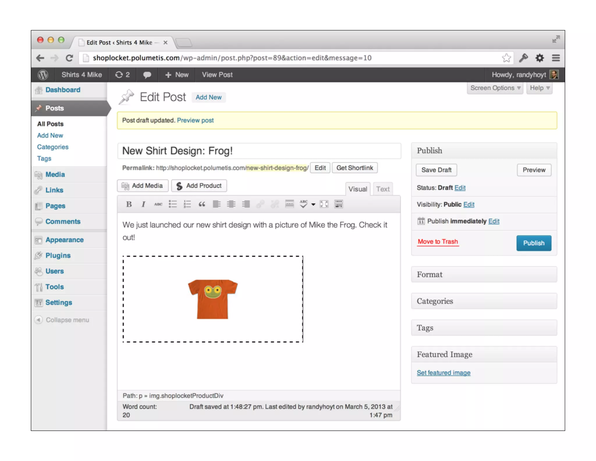 [Screenshot of Shortcode]
 