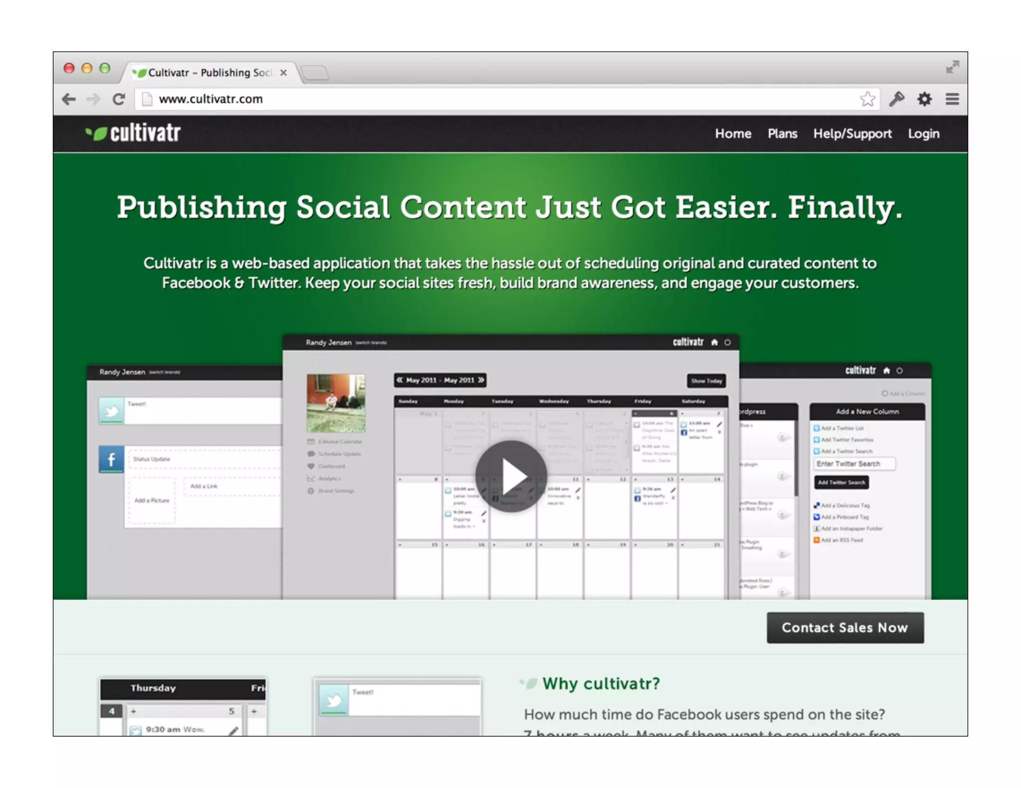 [Screenshot of Cultivatr]
 