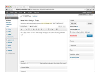 [Screenshot of WordPress]
 