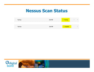 Nessus Scan Status 
 