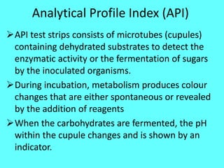 Analytical Profile Index (API) & Automated Machines