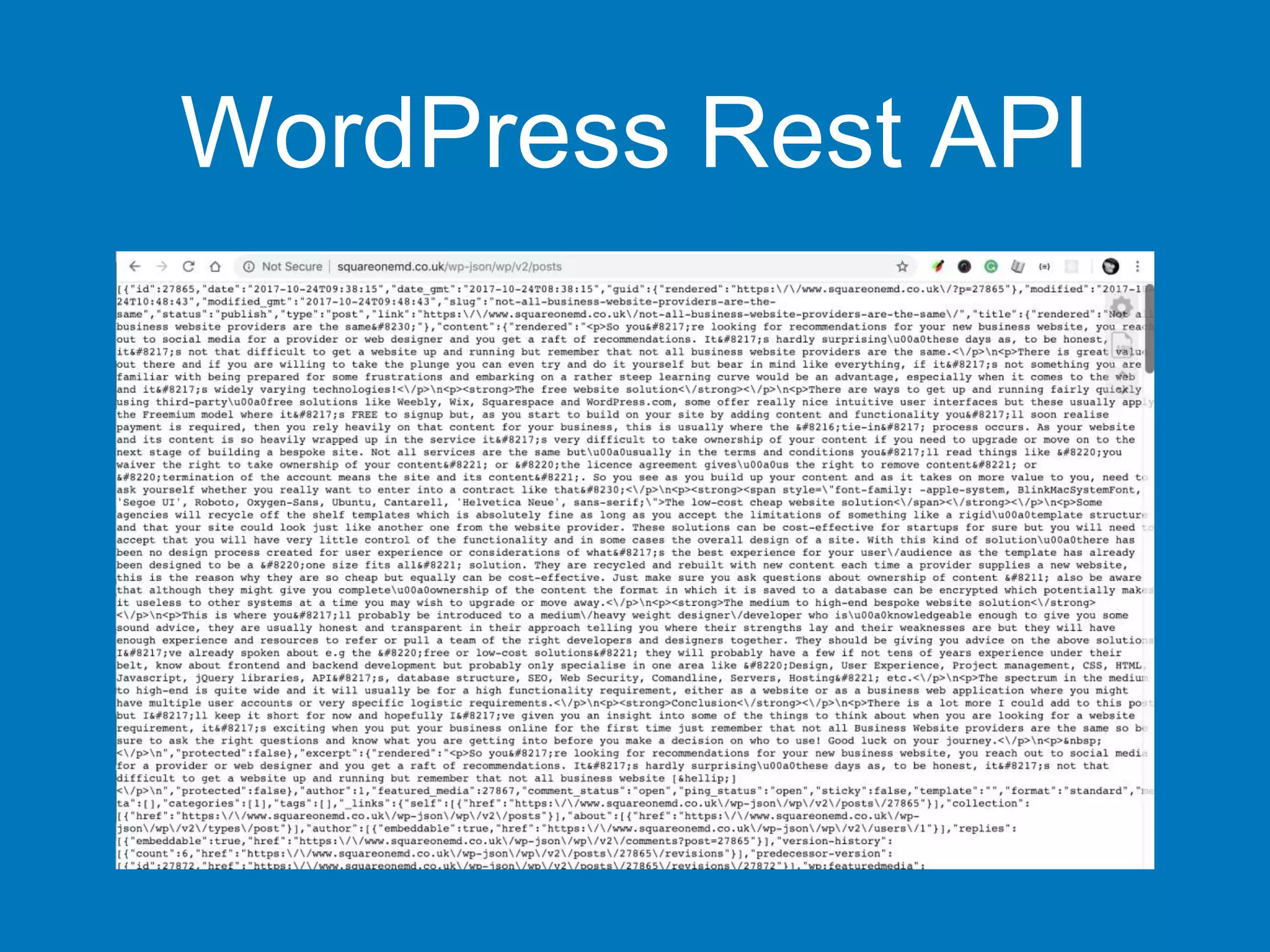 WordPress Rest API
 
