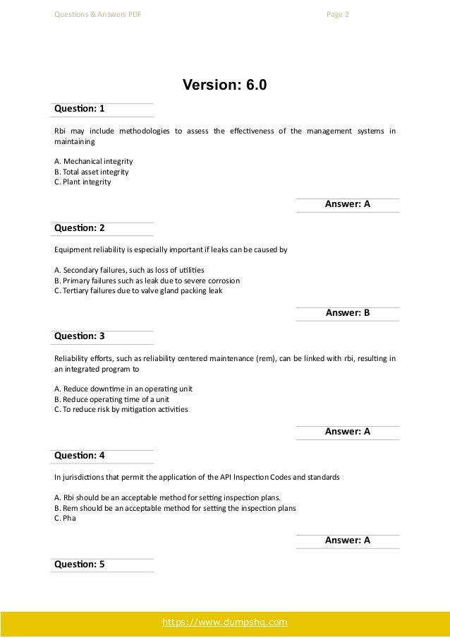API-580 Quizfragen Und Antworten