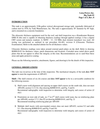 API-653 Tank Inspection Sample Report | PDF