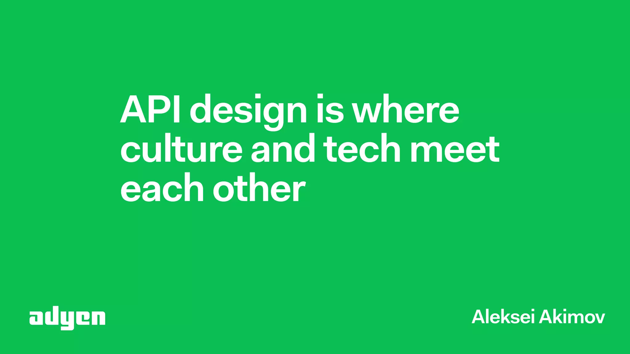INTERFACE, by apidays API Design is where culture and tech meet each