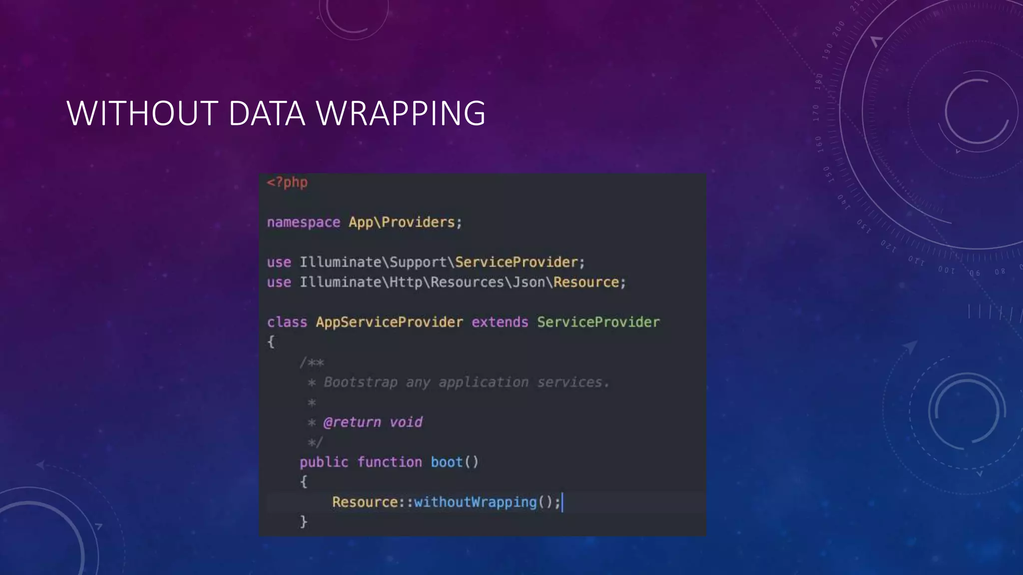 WITHOUT DATA WRAPPING
 