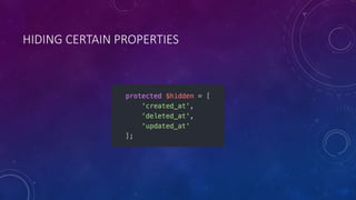 HIDING CERTAIN PROPERTIES
 