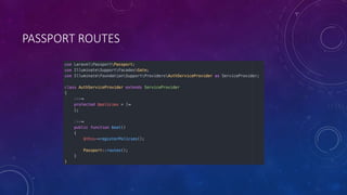 PASSPORT ROUTES
 