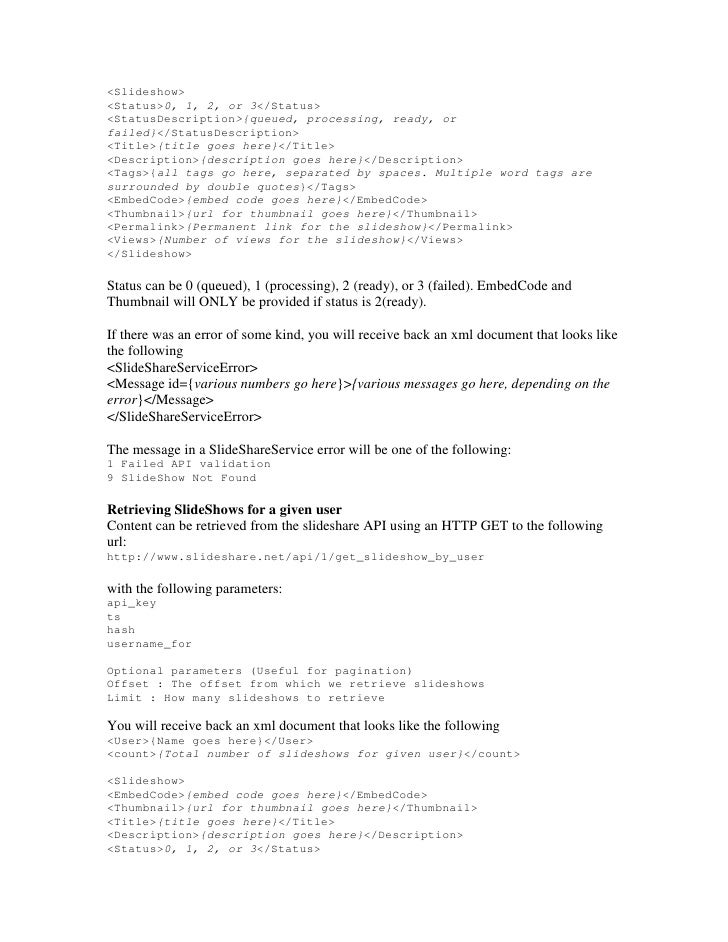 slideshare api