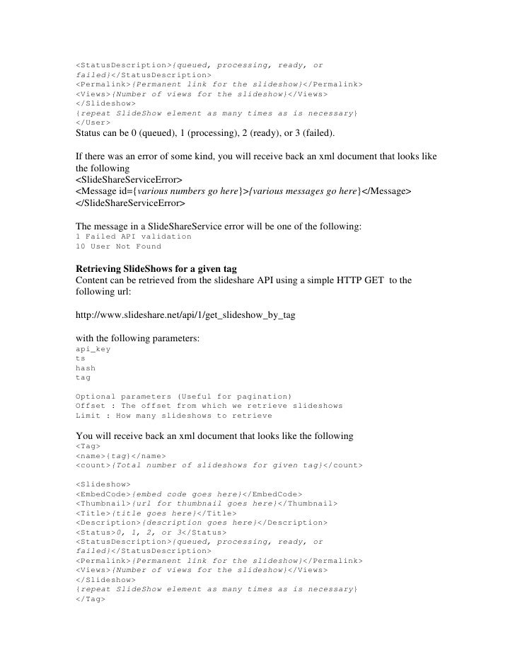 slideshare api