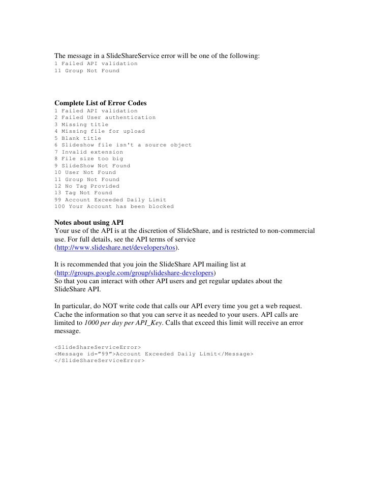 slideshare api