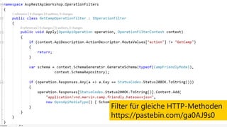 Filter für gleiche HTTP-Methoden
https://pastebin.com/ga0AJ9s0
 