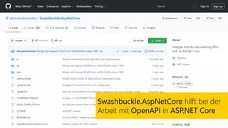 Swashbuckle.AspNetCore hilft bei der
Arbeit mit OpenAPI in ASP.NET Core
 