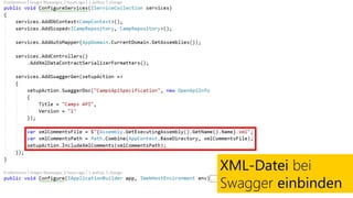 XML-Datei bei
Swagger einbinden
 