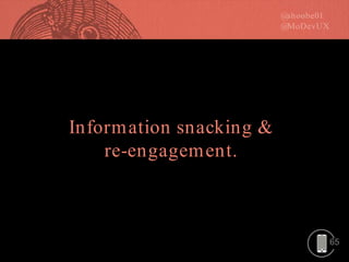 65
Information snacking &
re-engagement.
 