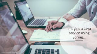 Imagine a Java
service using
Spring…
Photo by Scott Graham on Unsplash
 