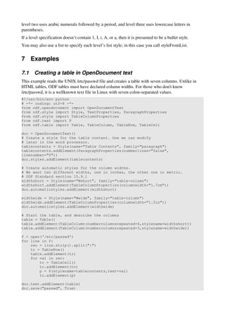 Api for-odfpy | ODT