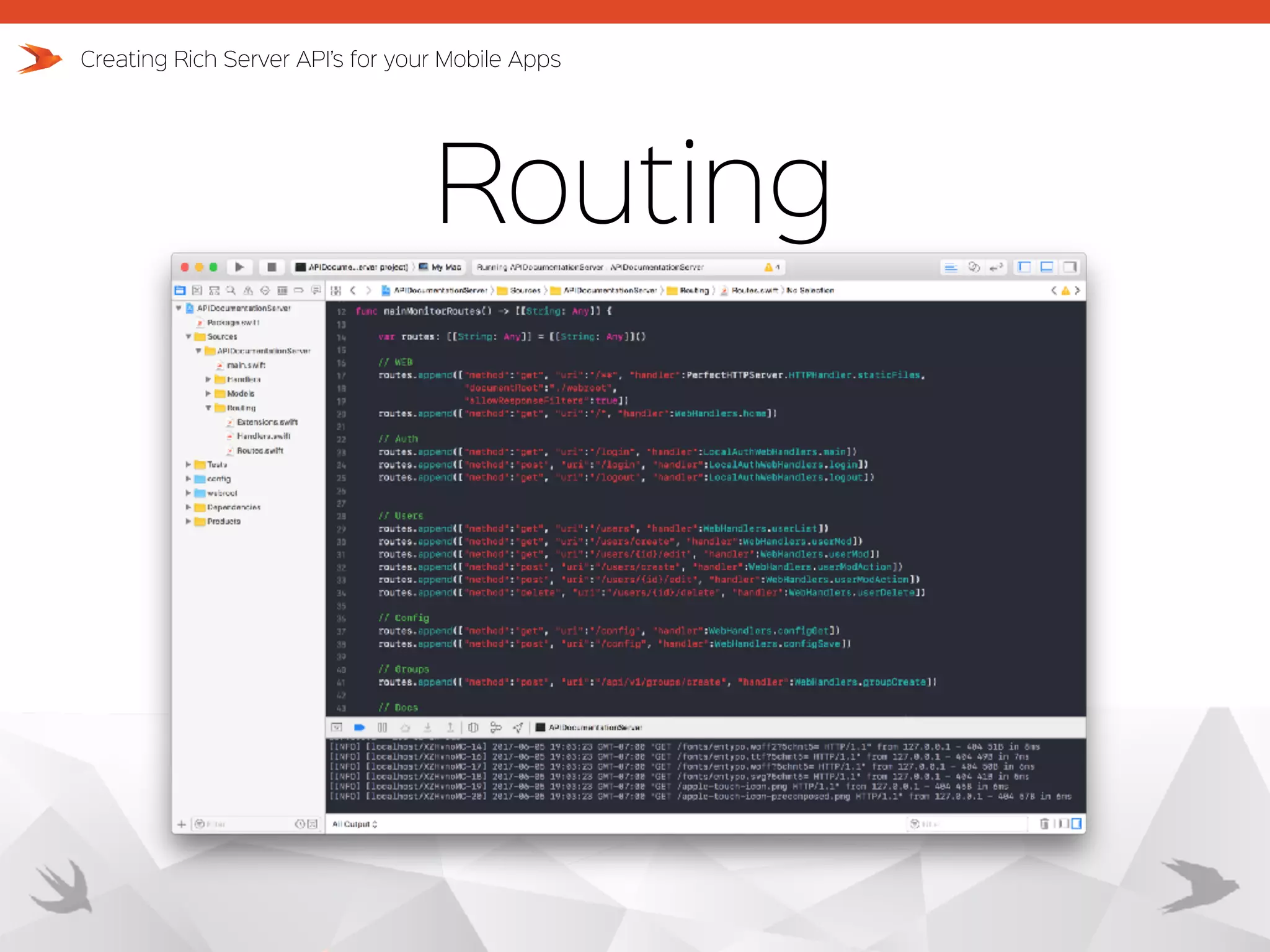 Routing Creating Rich Server API’s for your Mobile Apps 