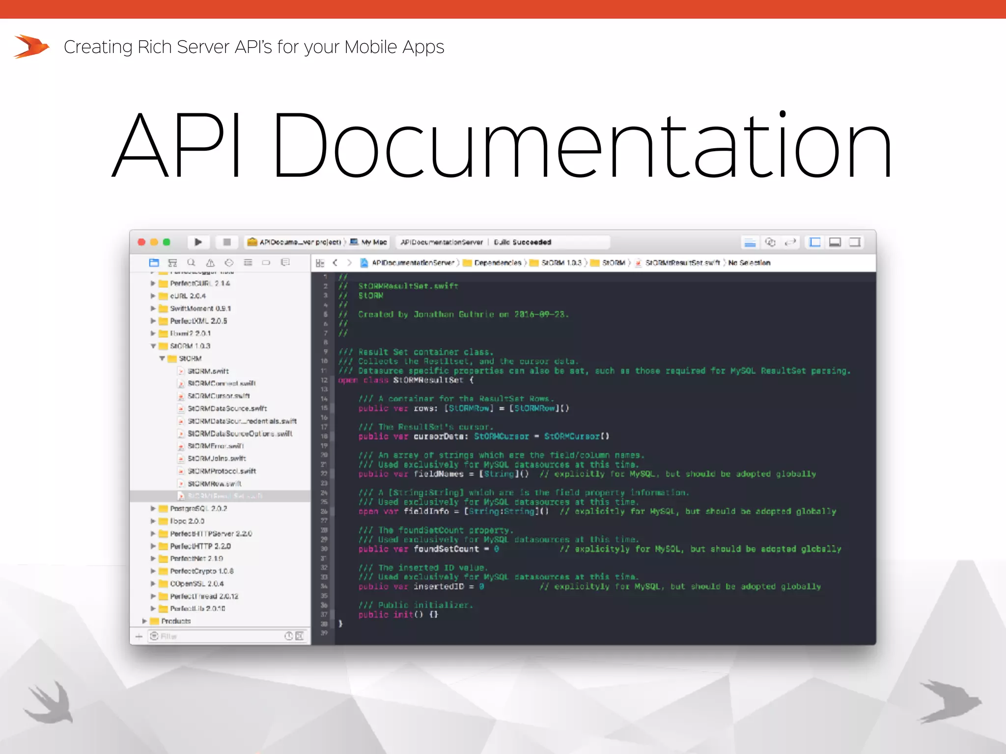 API Documentation Creating Rich Server API’s for your Mobile Apps 