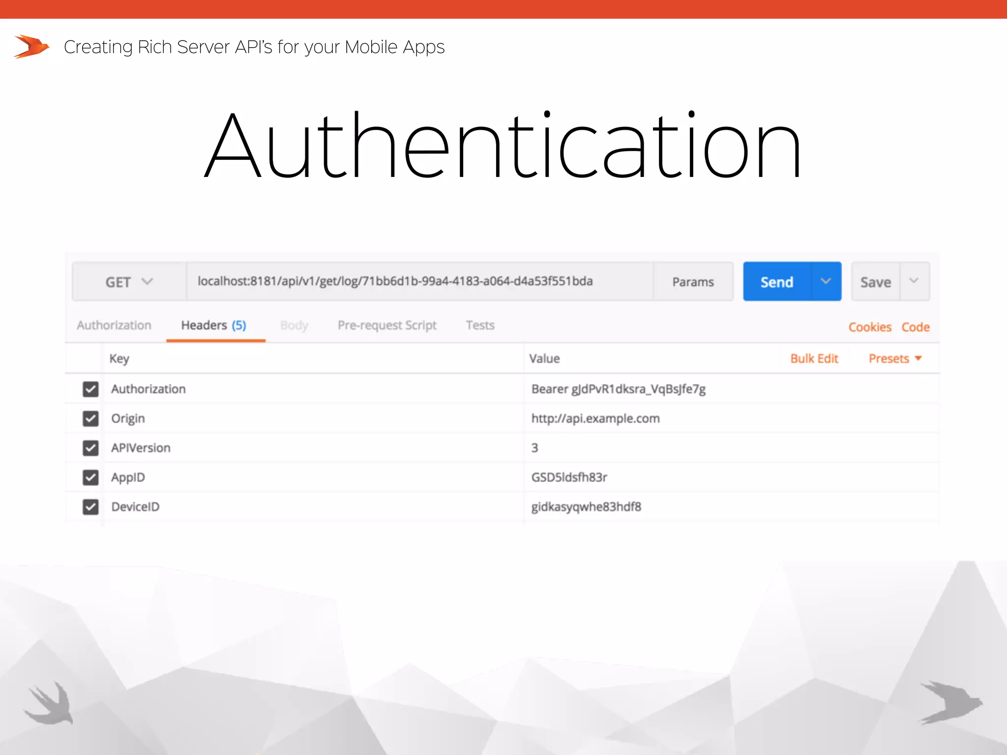 Authentication Creating Rich Server API’s for your Mobile Apps 