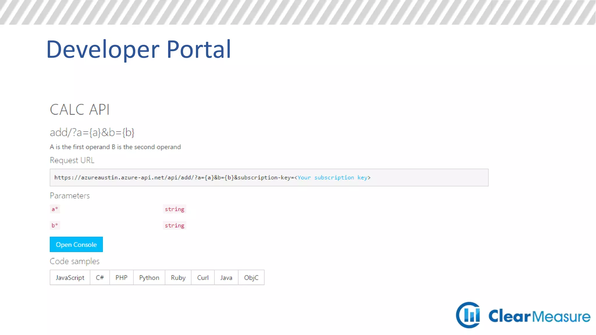 Developer Portal
 