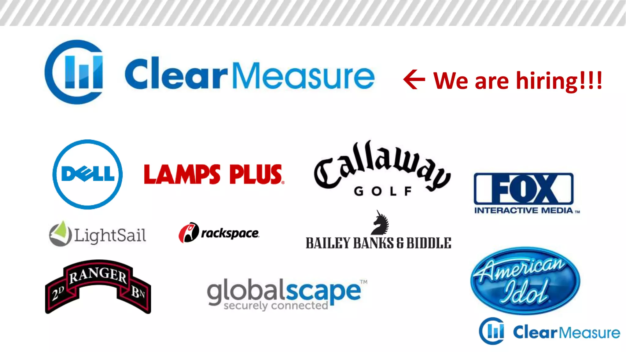  We are hiring!!!
 