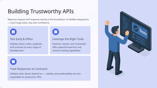 API Request & Response Structure in API Testing | PPTX