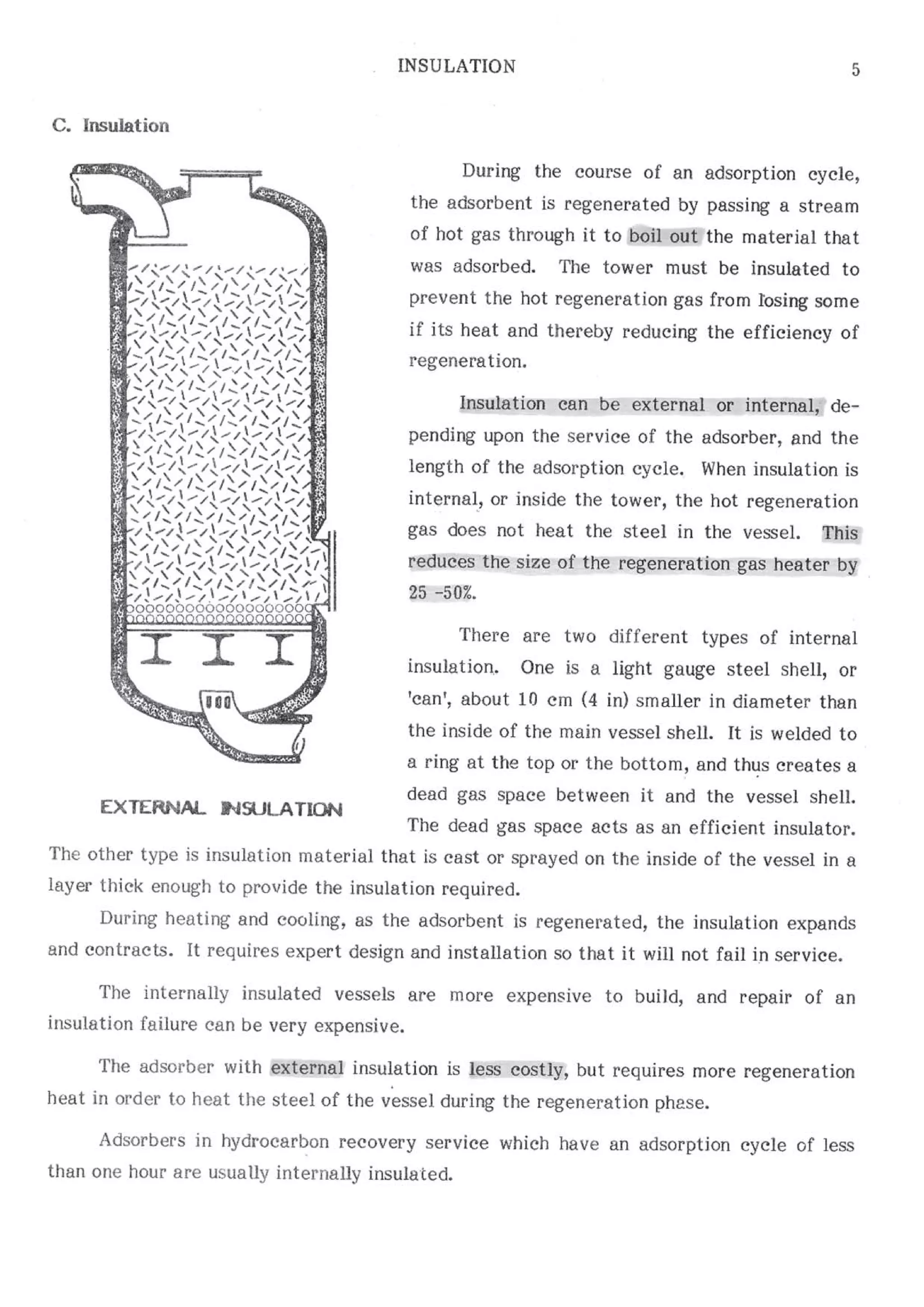 Api solid bed-adsorbers