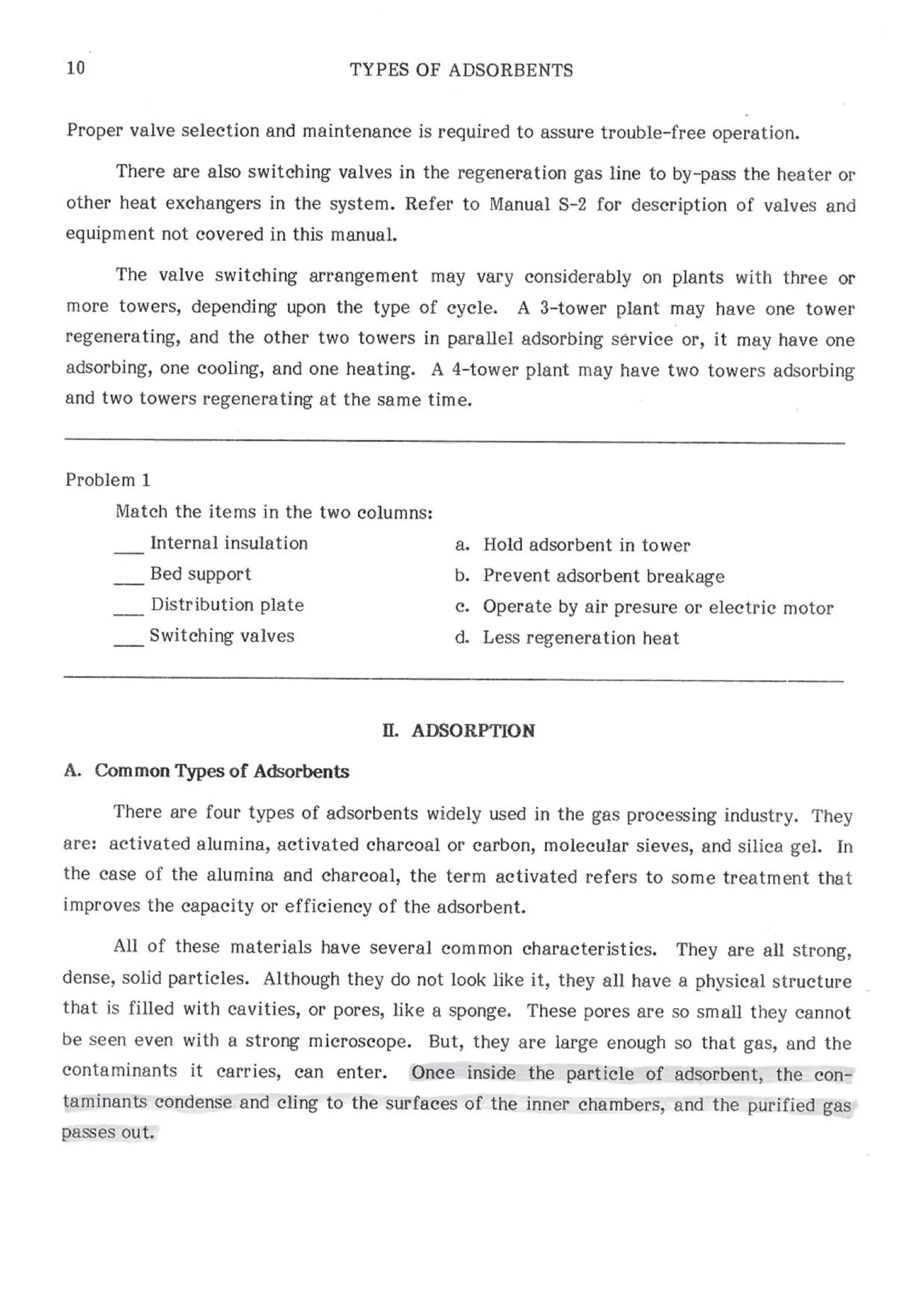 Api solid bed-adsorbers