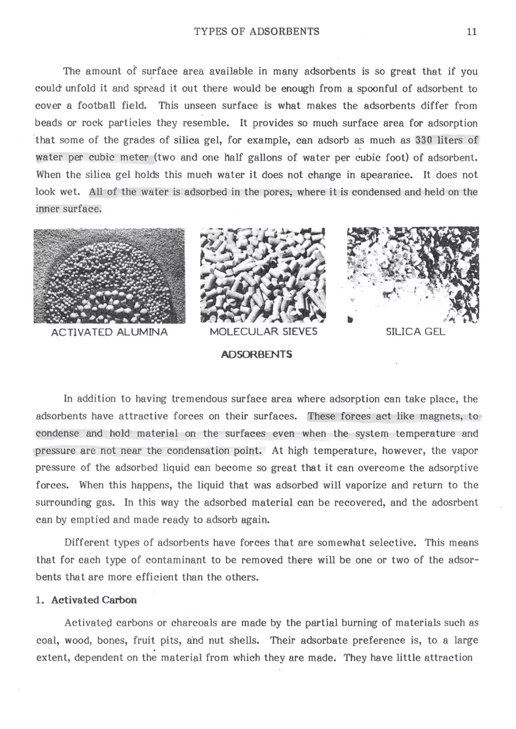 Api solid bed-adsorbers