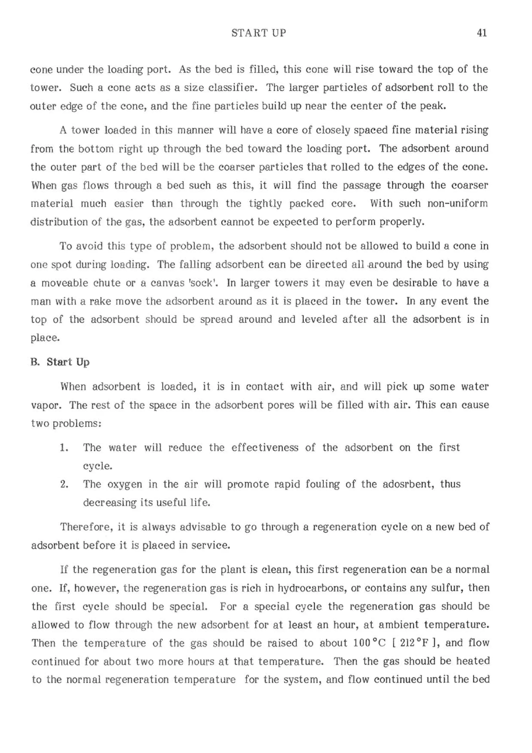 Api solid bed-adsorbers