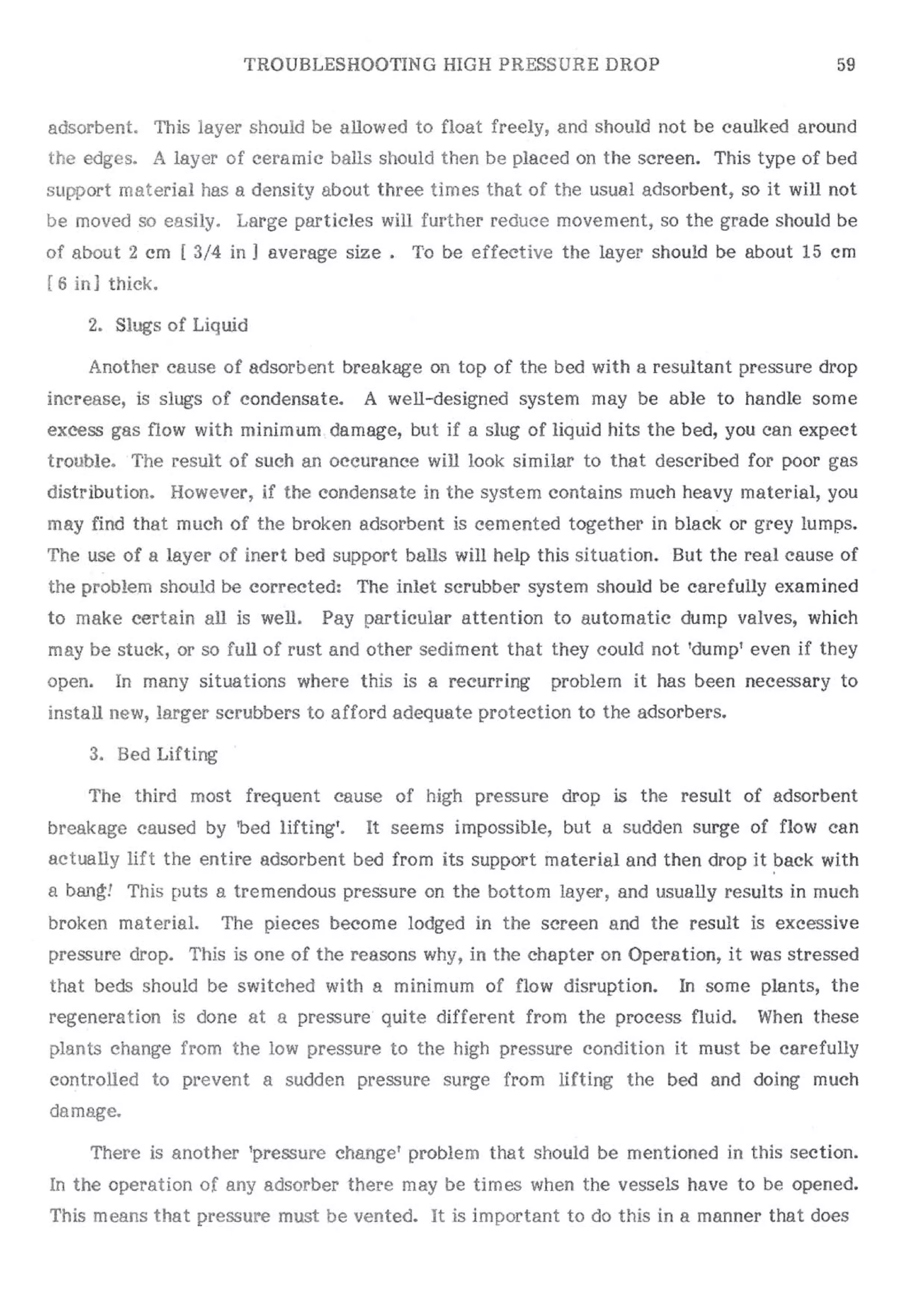 Api solid bed-adsorbers