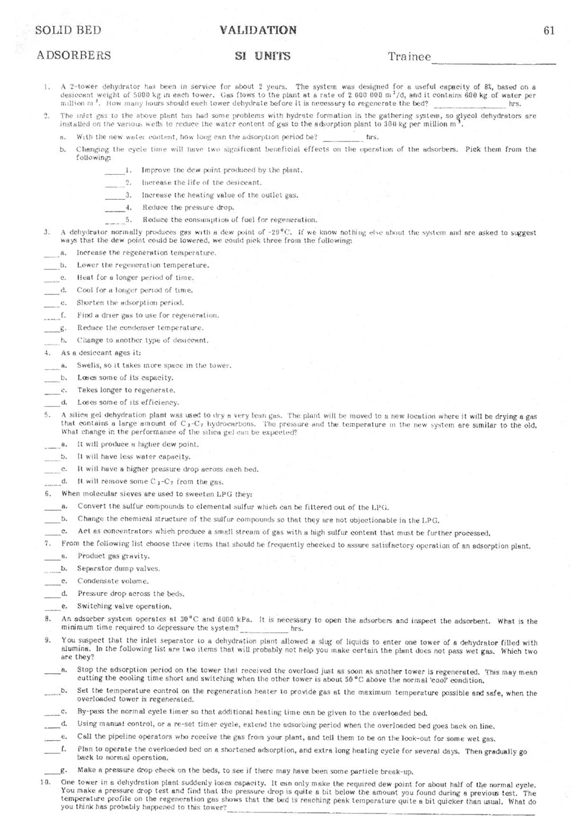 Api solid bed-adsorbers